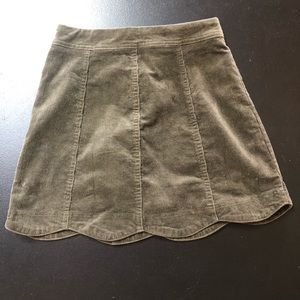 Corduroy mini skirt